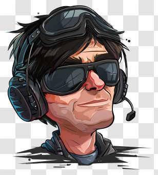 Pubg - Cool Headset With Goggles Transparent PNG