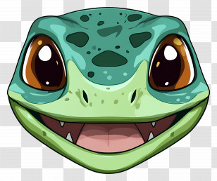 Bulbasaur - Cartoon Lizard Head Illustration Transparent PNG