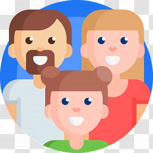 Family - Cartoon Illustration Of A Family Transparent PNG