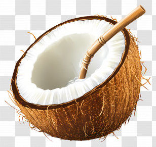 Coconut Water - Coconut Drink Illustration Transparent PNG