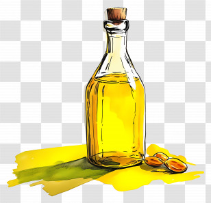 Cooking Oil - Bottle Of Cooking Oil Transparent PNG