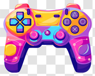 Gamepad - Colorful Gaming Controller Illustration Transparent PNG