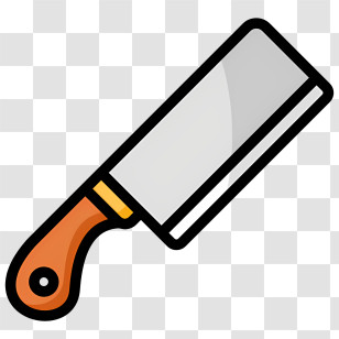 Kitchen Icon - Graphic Illustration Of A Cleaver Knife Transparent PNG