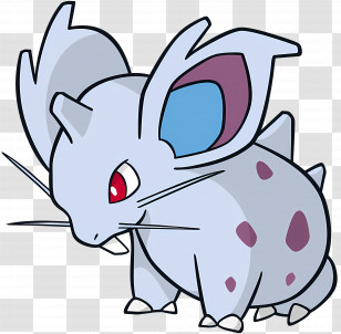 Nidoran - Purple Spotted Cartoon Creature Transparent PNG