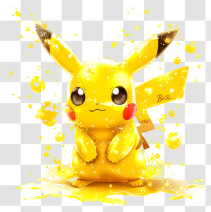 Pikachu - Electric-Themed Yellow Character Illustration Transparent PNG