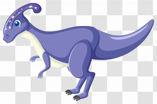 Cartoon Dinosaur - Purple Cartoon Dinosaur Illustration Transparent PNG