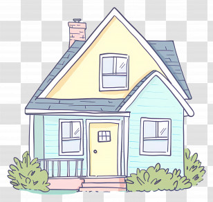 House - Cute Cartoon House Drawing Transparent PNG