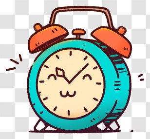 Kawaii Item - Cute Kawaii Alarm Clock Transparent PNG