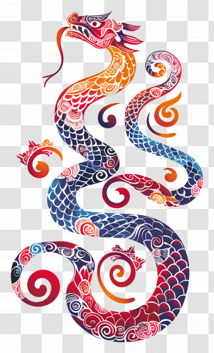 Chinese Zodiacs - Colorful Mythical Dragon Transparent PNG