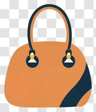 Orange Bag - Stylish Orange And Black Handbag Transparent PNG