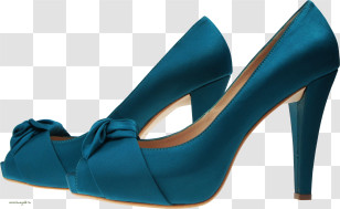 High Heel - Blue Satin High Heels For Elegant Wear Transparent PNG