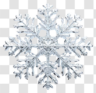 Psd 3d Snowflake - Crystal Snowflake Illustration Transparent PNG