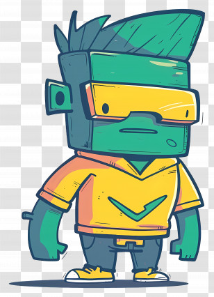 Cartoon People - Cartoon Robot Character Transparent PNG