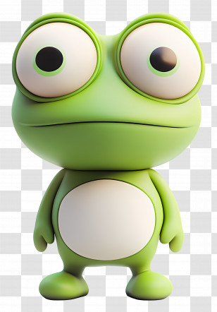 Keroppi - Green Cartoon Frog With Big Eyes Transparent PNG