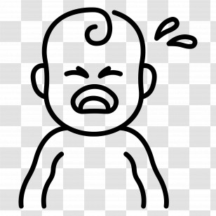 Crying Child - Crying Baby Doodle Transparent PNG