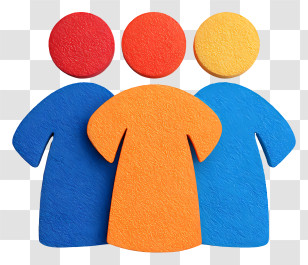 Teamwork Icon - Colorful Figures In Unity Transparent PNG
