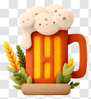 International Beer Day - Foamy Beer Mug Transparent PNG