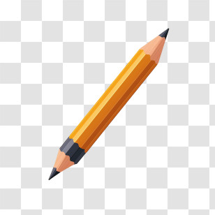 Pen - Double-Sided Yellow Pencil Illustration Transparent PNG