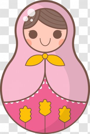 Matryoshka Doll Designer - Flower - Russian Design Vector Transparent PNG