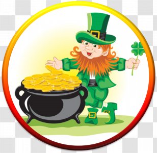 Leprechaun Saint Patrick's Day Shamrock Illustration Four-leaf Clover - Royaltyfree Transparent PNG