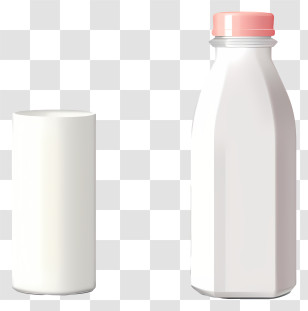 Milk Bottle - Milk Bottle And Glass For Daily Nutrition Transparent PNG