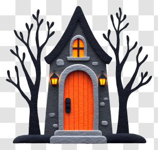 Spooky Door - Spooky House Illustration Transparent PNG
