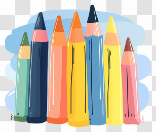 Colorful Pencils Illustration - Colorful Pencils Illustration For Art And Craft Transparent PNG