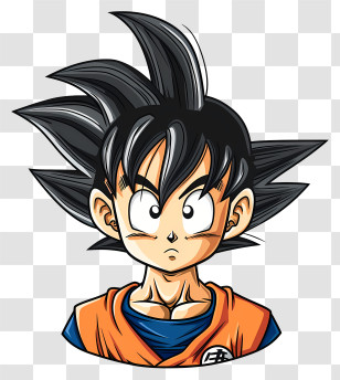 Goku - Anime Character With Orange Outfit Transparent PNG