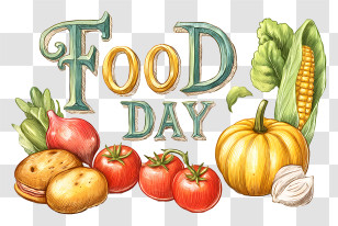 Food Day - Colorful Vegetables For Food Day Transparent PNG