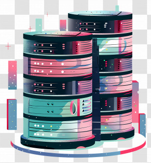 Database Data - Colorful Data Servers Transparent PNG