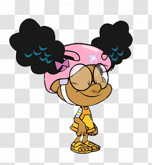 My Big Big Friend - Cartoon Girl With Helmet And Glasses Transparent PNG