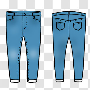 Icon - Blue Denim Jeans Transparent PNG