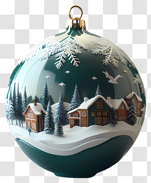 Christmas Ornament - Christmas Ornament With Winter Scenery Design Transparent PNG