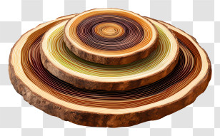 Wood Slices - Stacked Wooden Discs Transparent PNG