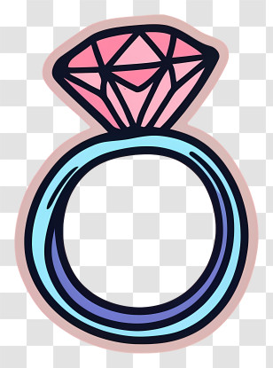 Cartoon - Diamond Ring Cartoon Illustration Transparent PNG