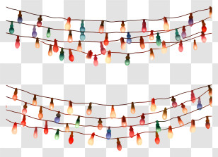 Colorful Lights - Colorful String Lights For Decoration Transparent PNG