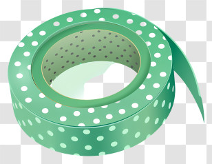Polka Dot Washi Tape - Green Polka Dot Adhesive Tape Transparent PNG