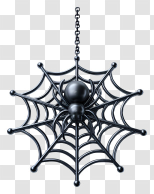 Spider Web - Spider Web Pendant Necklace Transparent PNG