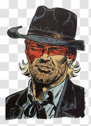 Crazy Cole Timbley - Western Cowboy Character Illustration Transparent PNG