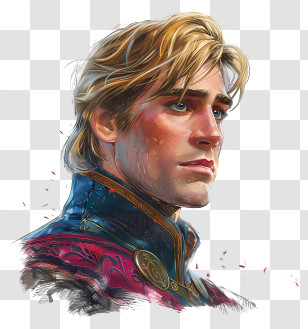 Prince Kristoff - Handsome Blonde Man With Blue Eyes Transparent PNG