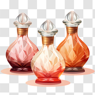 Perfume Bottle - Perfume Bottles In Elegant Glass Design Transparent PNG