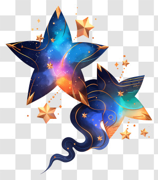 Colorful Emoji Sparkles - Galaxy Stars With Mystical Shimmer Transparent PNG