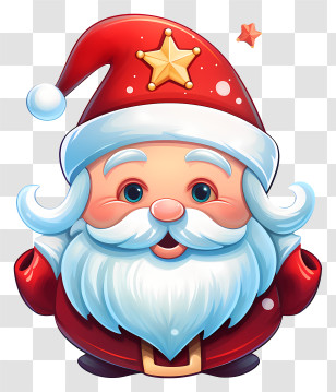 Christmas Elements - Smiling Santa Claus Cartoon For Christmas Transparent PNG