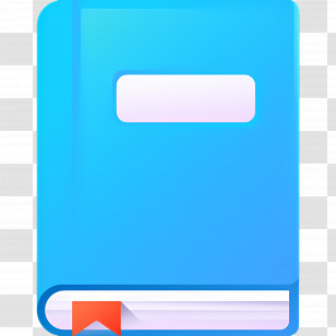 Book Cover - Blue Book With Bookmark Transparent PNG