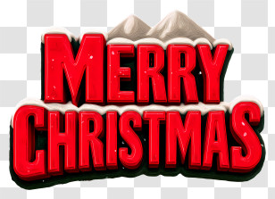 Merry Christmas Word - Merry Christmas Text Transparent PNG