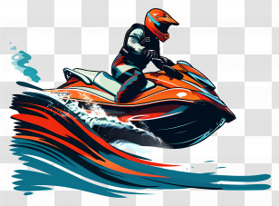 Jet Ski - Person Riding Jet Ski Transparent PNG