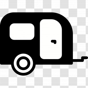 Camping Car - Black Camping Trailer Transparent PNG