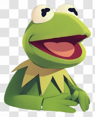 Kermit The Frog - Green Frog Character Transparent PNG