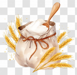 Corn Flour - Bag Of Flour With Wheat Transparent PNG