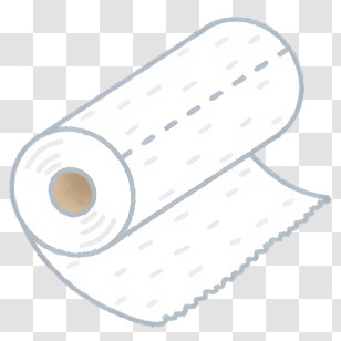 Clipart - White Toilet Paper Roll Illustration Transparent PNG